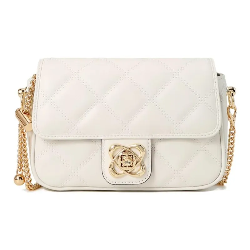 Why Cow Leather Shoulder Bag, Crossbody Bag Small Size Women's Hyacinth Purple/White/Black-5