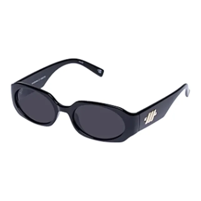 Le Specs Polycarbonate Oval Sunglasses Women's Black-0