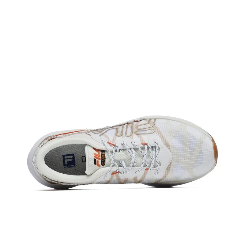 FILA CYBER Cushioning Anti Slip And Wear Resistant Low Top Casual Shoes Women's White-3