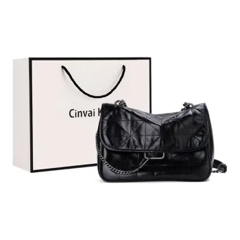 Simvay Clos Cowhide With Microfiber Hobo Bag Shoulder Bag Crossbody Bag Regular Women's Black