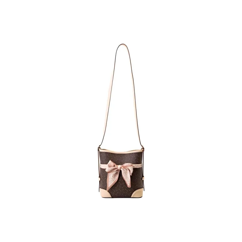 Why Artificial Leather Crossbody Bag, Shoulder Bag Small Size Women's Coffee/Apricot-1