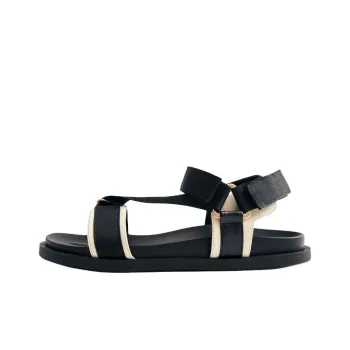 ALOHAS Indigo Strap Sandals Women's Black White