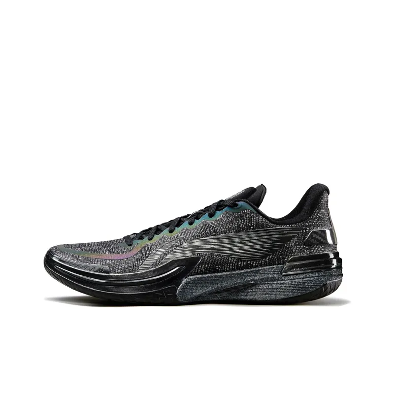 LiNing Gamma Cushioning, Slip Resistant, Abrasion Resistant, Support, Lightweight Low Top Basketball Shoes Men's Black-0