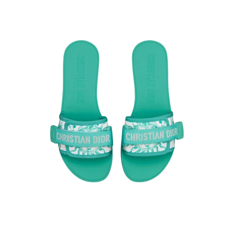 DIOR DIORIVIERA Slide Slippers Women's Tiffany Blue Color-3