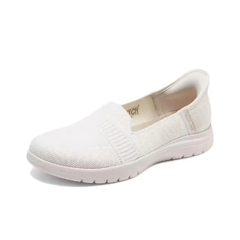Skechers Slip Ins Wear Resistant Support Lightweight Low Top Casual Shoes Women's White-2