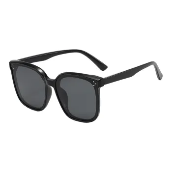 BSELEON TR90 Square Sunglasses Unisex Bright Black Transparent Grey Tea Brown Ecru