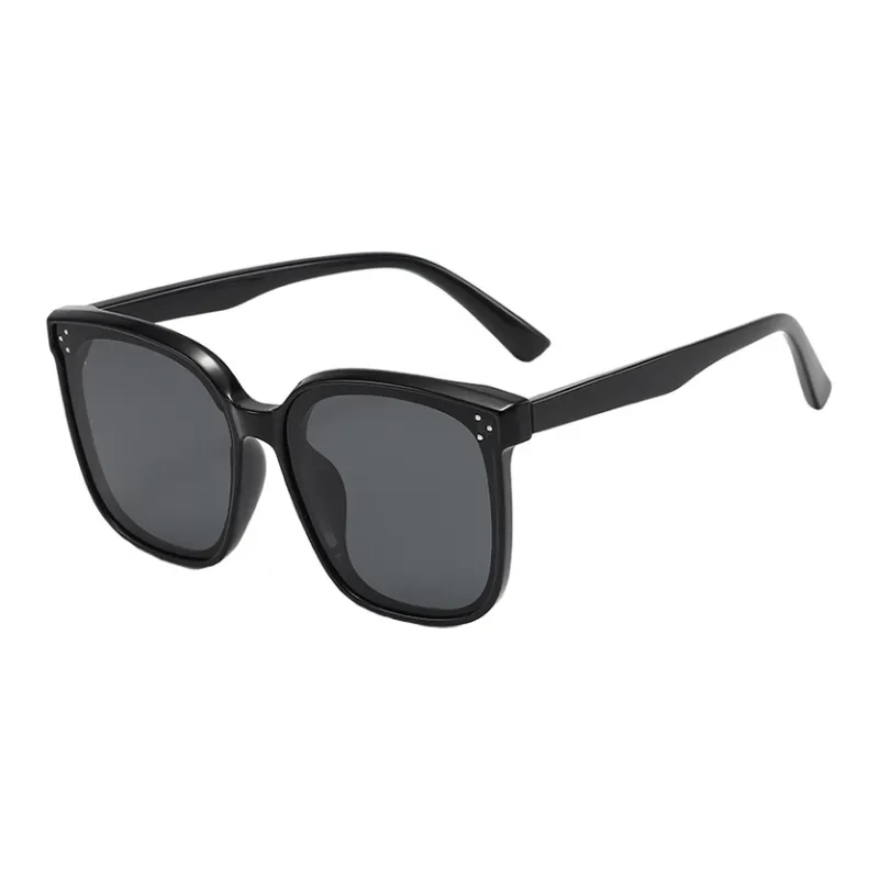BSELEON TR90 Square Sunglasses Unisex Bright Black Transparent Grey Tea Brown Ecru-0