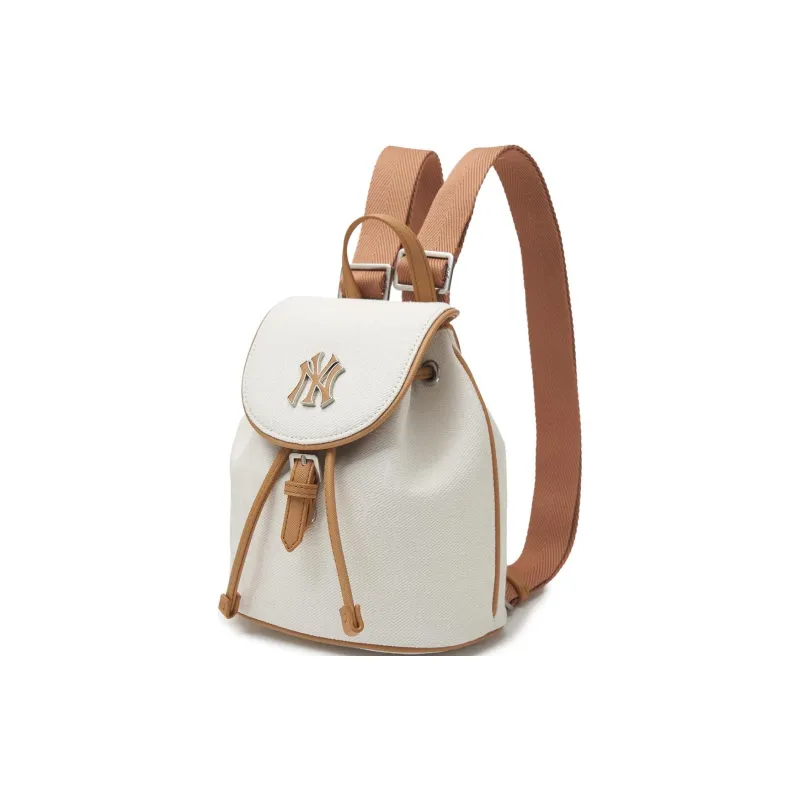 MLB MONOGRAM Series New York Yankees Team Cotton Backpack Mini Unisex Dark Cream-4