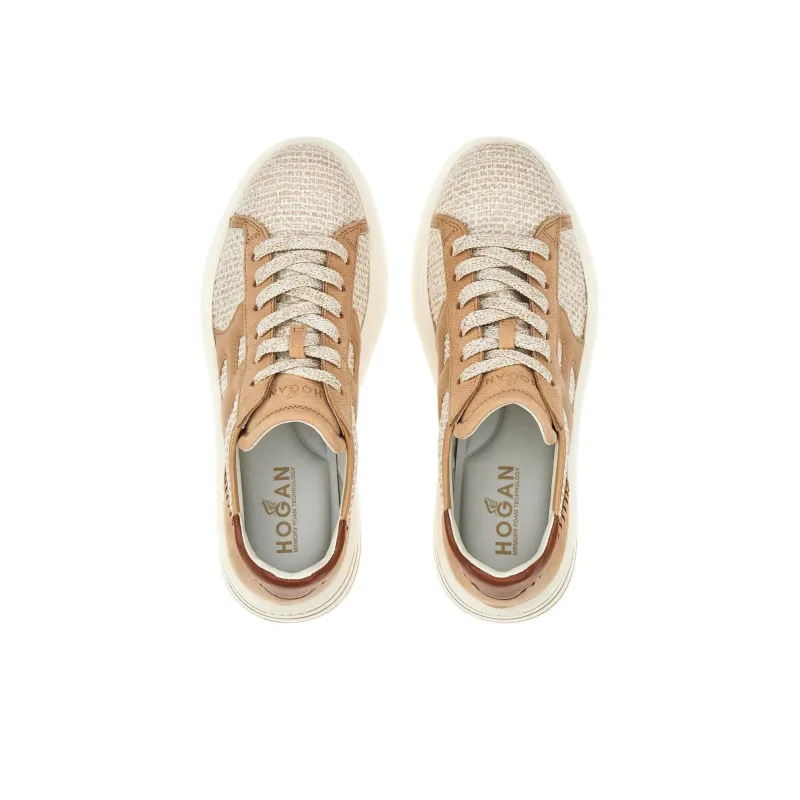 HOGAN Rebel Low Top Casual Shoes Women's Light Brown-3