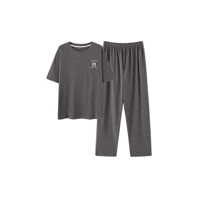 Mulong Family Pajama Set Men's Heather Gray-0