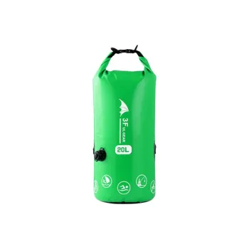 Three Peaks Out Outdoor Waterproof Bag Drifting And Kayaking Float Fishing PVC Material Green 20L Backpack