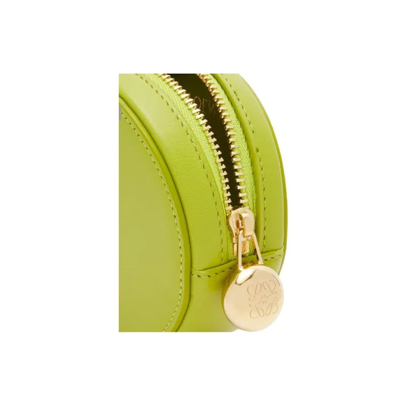 LOEWE Napa Calf Leather Small Round Bag Key Pouch Women's Pasture Green-3