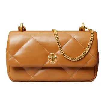 TORY BURCH Kira Nappa Leather Shoulder Bag, Crossbody Bag Mini Women's Tan