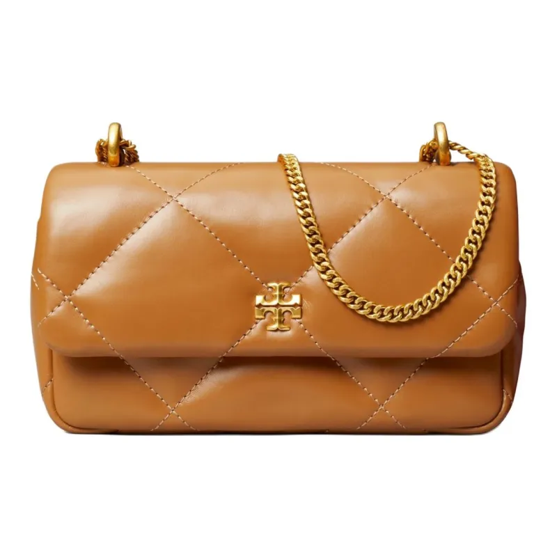 TORY BURCH Kira Nappa Leather Shoulder Bag, Crossbody Bag Mini Women's Tan-0
