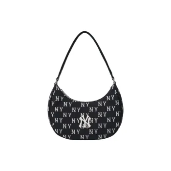 MLB Polyester Shoulder Bag, Handbag, Clutch, Student Backpack Small Size Unisex Black