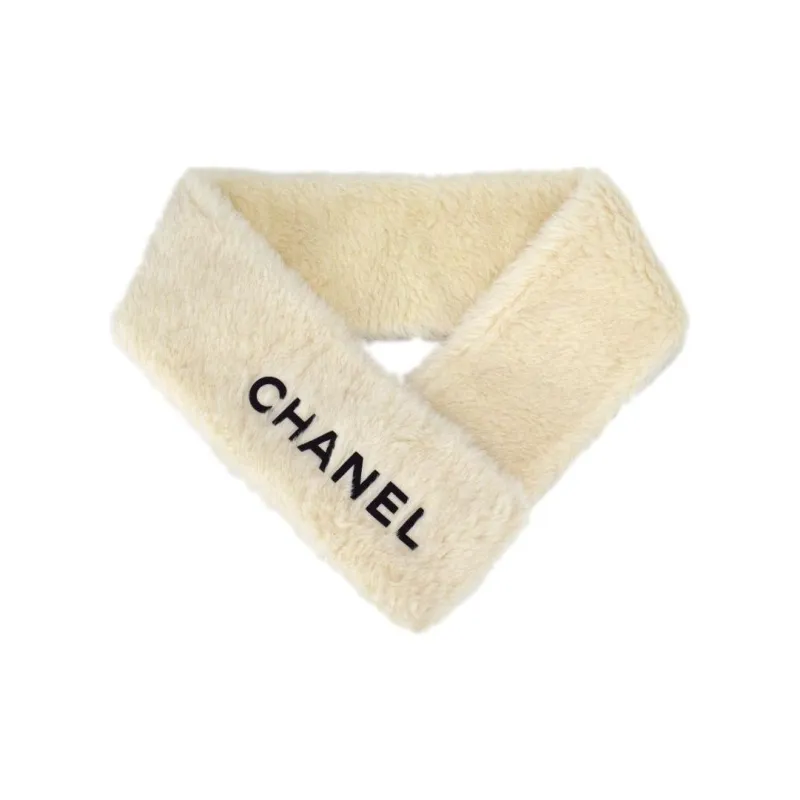 CHANEL 1994 Logo appliqué Shawl Scarf-0