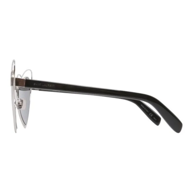 SAINT LAURENT Irregular Shape Sunglasses Women's Silver-2
