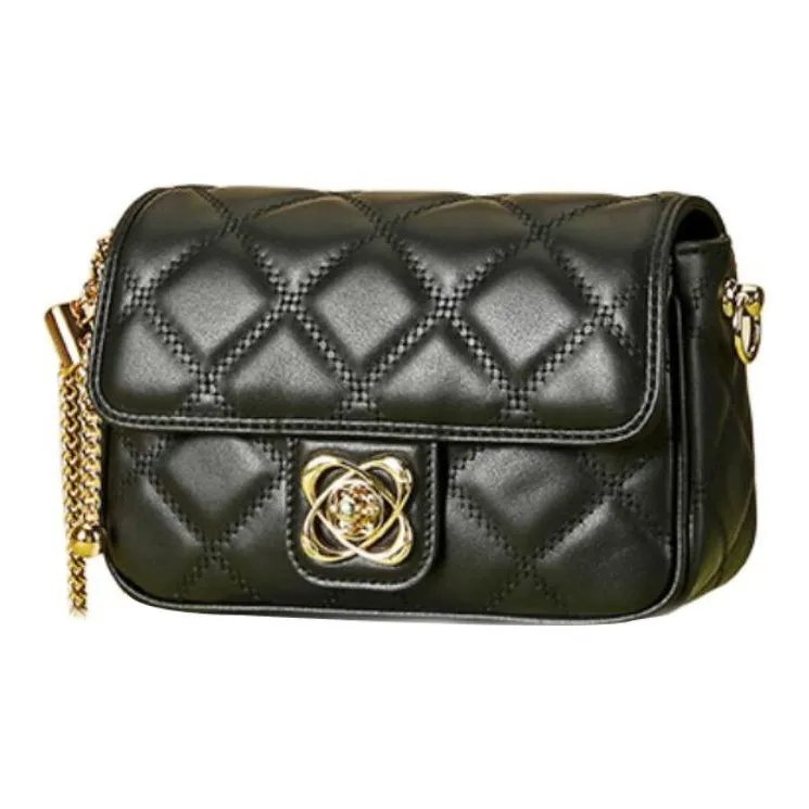 Why Cow Leather Shoulder Bag, Crossbody Bag Small Size Women's Hyacinth Purple/White/Black-19
