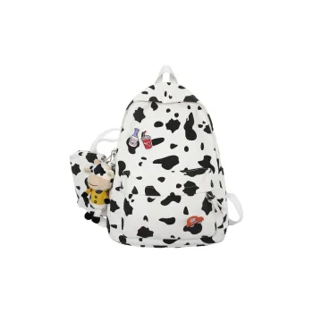 GEERDUN Canvas Backpack Regular Unisex Black/White