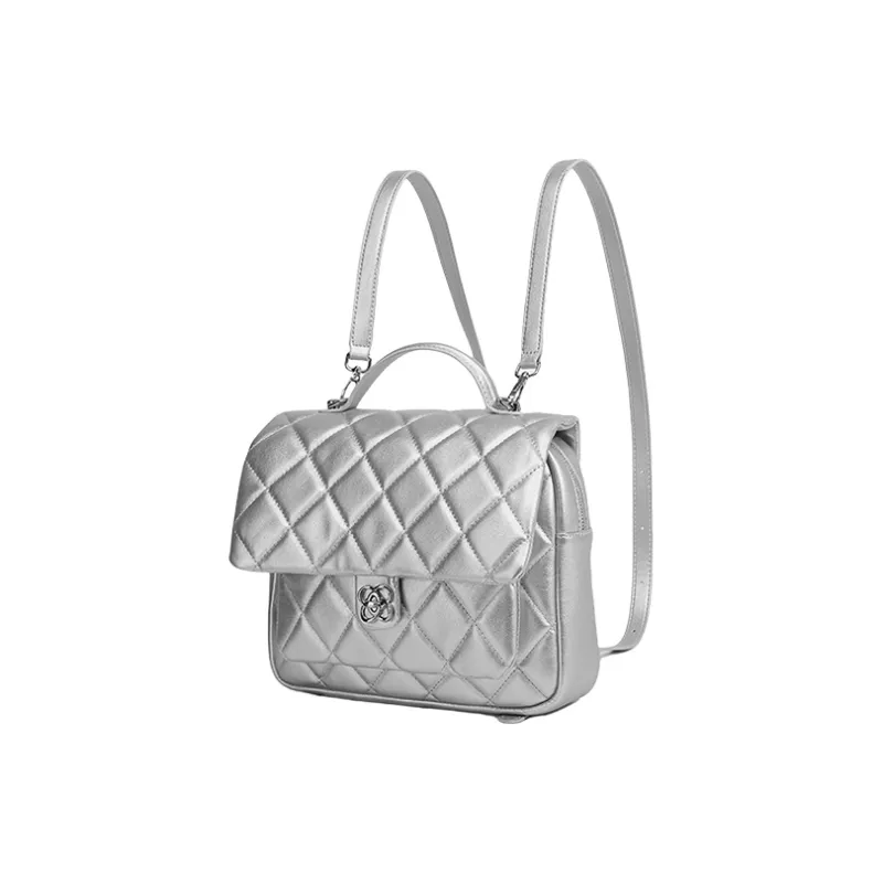 TTaG．baG PU Backpack Women's Pink/White/Silver/Black-2