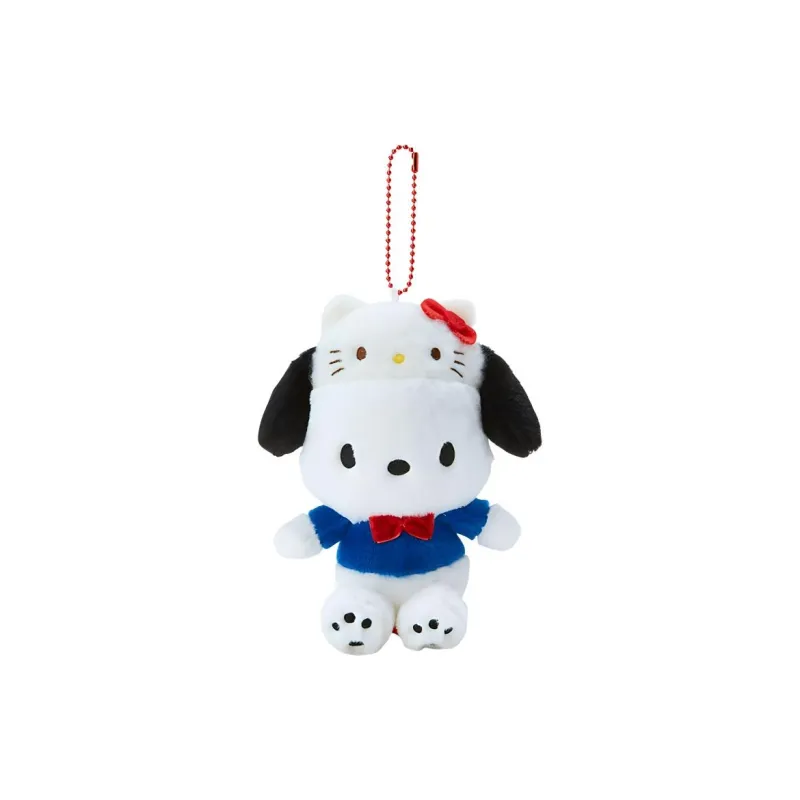 Sanrio Pochacco Hello Kitty 50th Anniversary Dolls Plush Pendant 15.5cm High-0