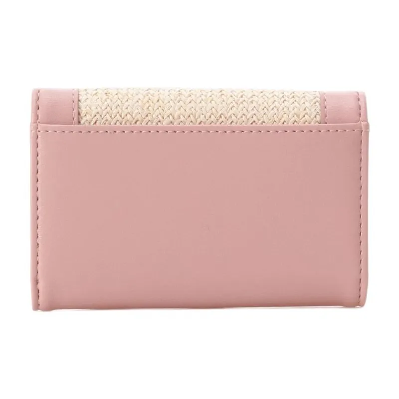 SAMANTHA THAVASA Cotton Synthetic Leather And Polyester Blend Key Pouch Women's Pink-3