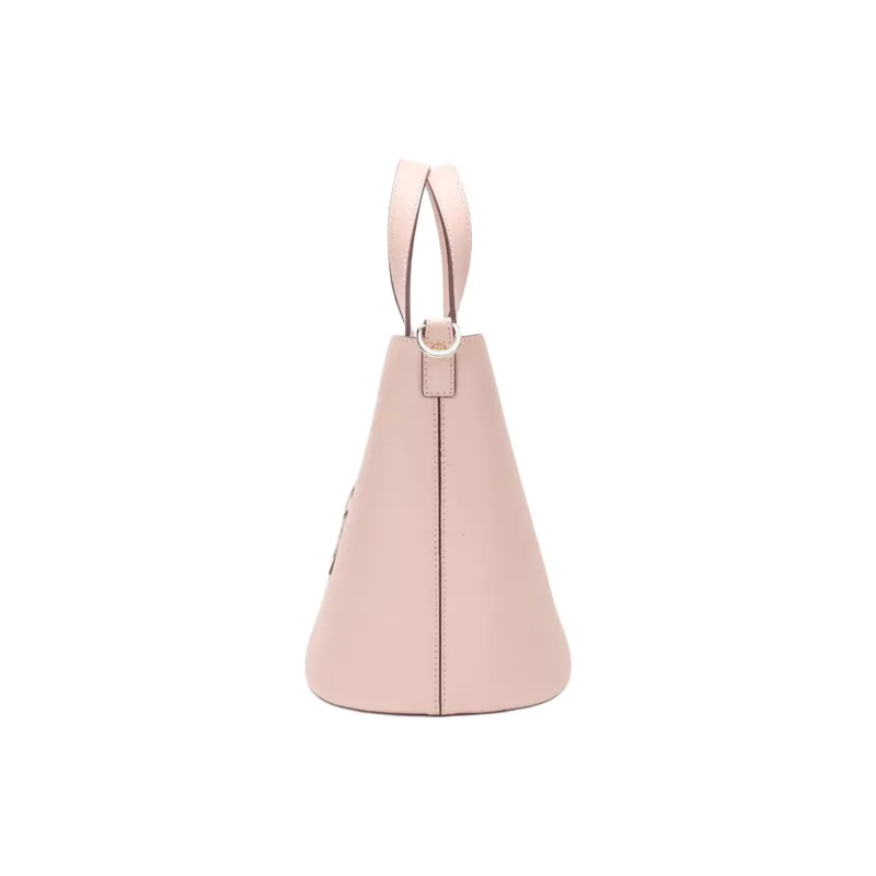 Why Cow Leather One Shoulder Handbags Medium Size Women's Pink/Beige/Caramel-3