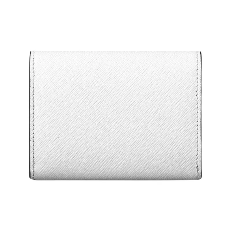 CARTIER C De Cartier Collection Textured Calfskin Wallet Mini Unisex Bright White-1