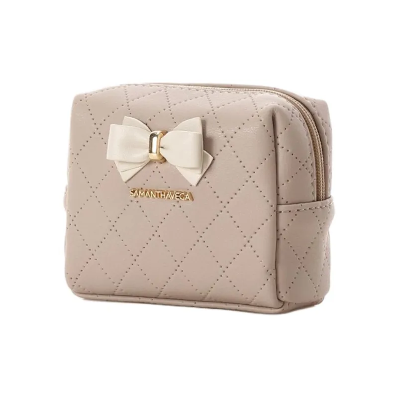 SAMANTHA THAVASA Synthetic Leather Clutch Mini Women's Light Brown-1