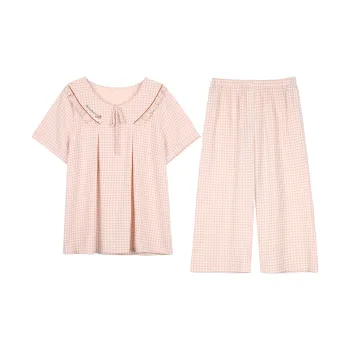 XIN1BU Pajama Set Women's Light Pink Orange