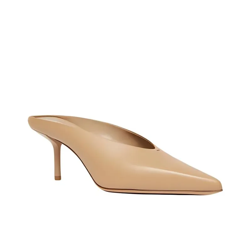 MaxMara Closed Toe Slippers 6.5cm Women's Beige-2