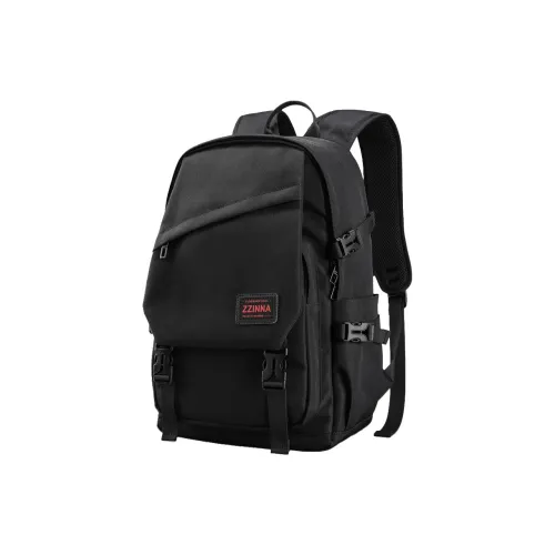 ZZINNA Canvas Computer Backpack Minimalist Style High School Students