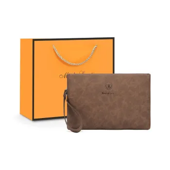 MashaLanti PU Shoulder Bag Envelope Bag Clutch Regular Men's Coffee