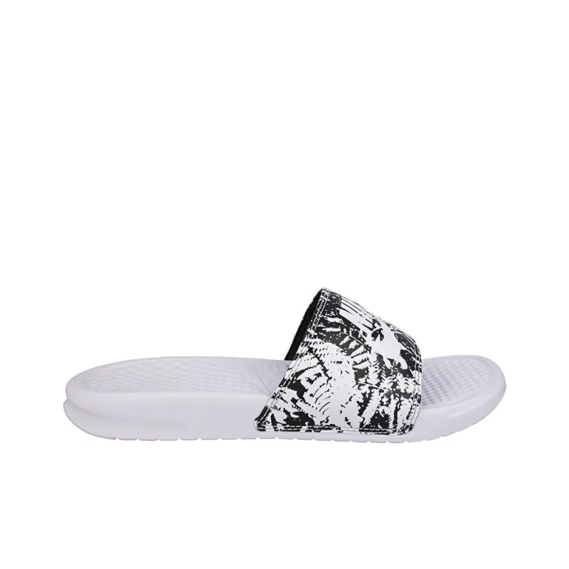 Nike Benassi JDI Slip Resistant Abrasion Resistant Slide Slippers Men's White Black-1