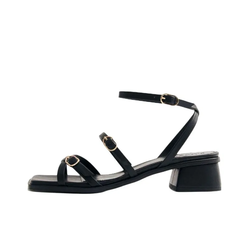 ALOHAS Tanya Strap Sandals 5cm Women's Black-0
