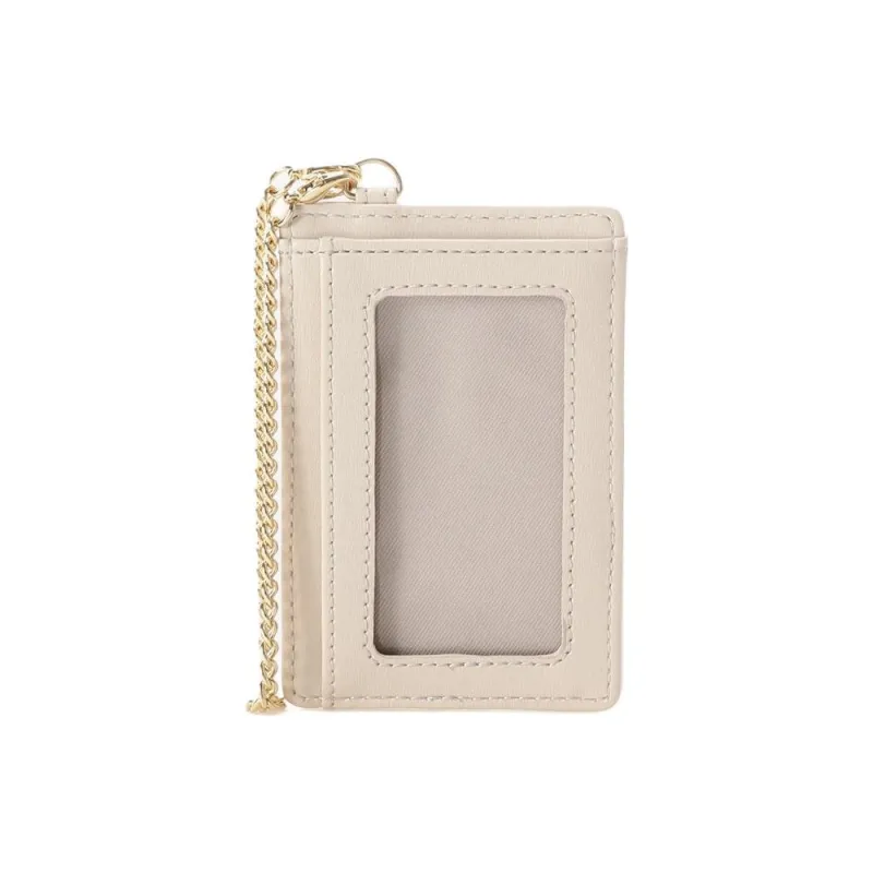 SAMANTHA THAVASA Cotton And Synthetic Leather Card Holder Women's White-3
