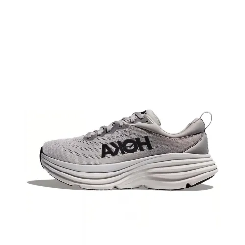 hoka Damen ONE ONE Bondi 8 Running Shoes Men Low Top Gray/Gray
