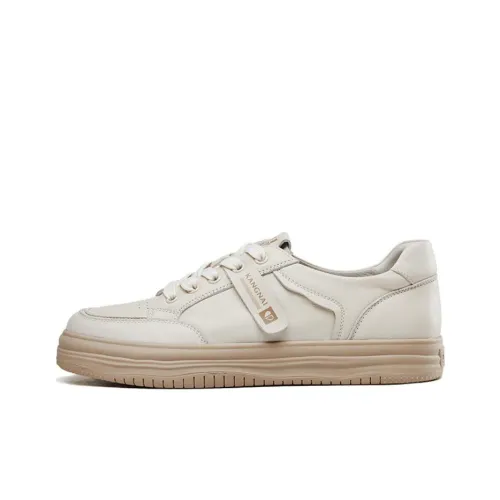 KANGNAI Skateboard Shoes Women's Low-Top Off White