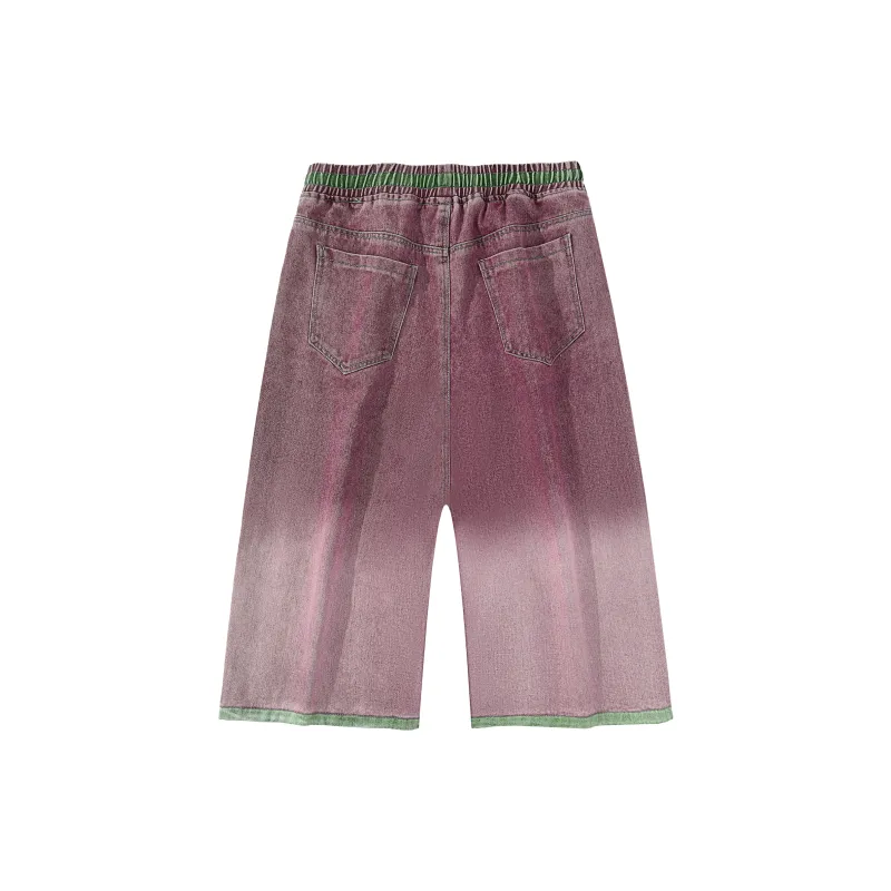 PAINT STAIN Denim Shorts Unisex-7
