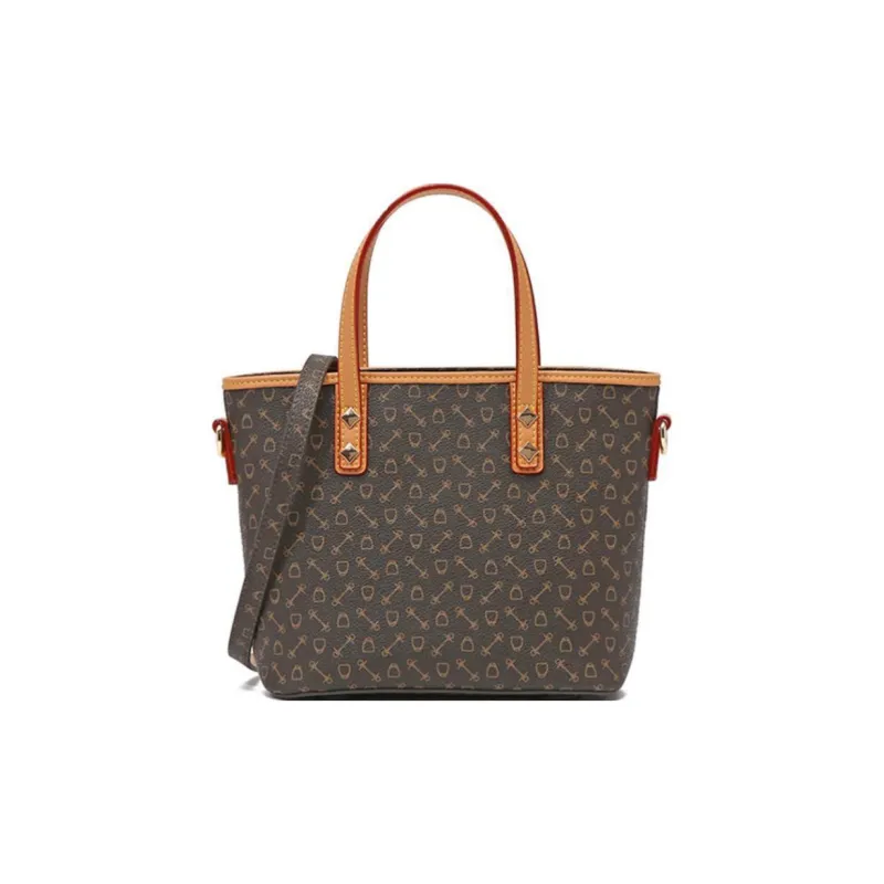 Why Artificial Leather Shoulder Bag Crossbody Bag Handbag Medium Size Women's Coffee/Milk Tea Brown-0