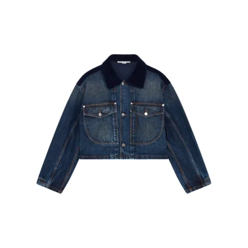 Stella McCartney Denim Jackets Women's Aqua Blue