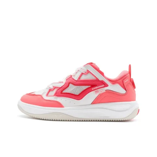 XTEP Kailang Durable Breathable Low Top Skateboard Shoes Women's Red White