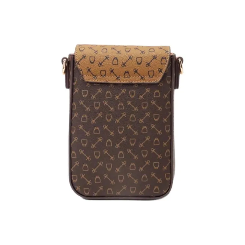 Why Artificial Leather Shoulder Bag Crossbody Bag Small Size Women's Coffee With Caramel/Coffee With Apricot-2