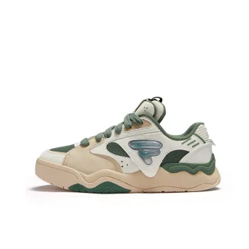 FILA FUSION Low Top Skateboard Shoes Women's White Green