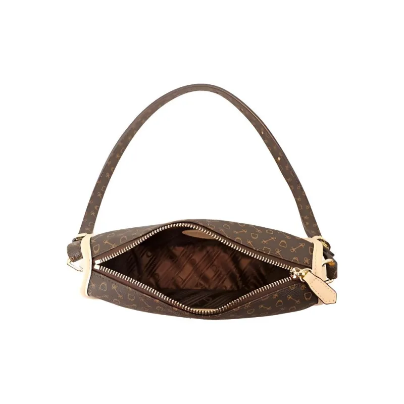 Why Artificial Leather Crossbody Bag, Shoulder Bag Medium Size Women's Coffee/Beige-5