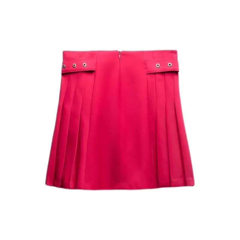 ZARA Casual Short Skirts Women's Raspberry-1