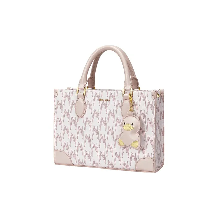 NUCELLE PVC One Shoulder Shoulder Bag Handbag Medium Size Women's Peachy Pink-2