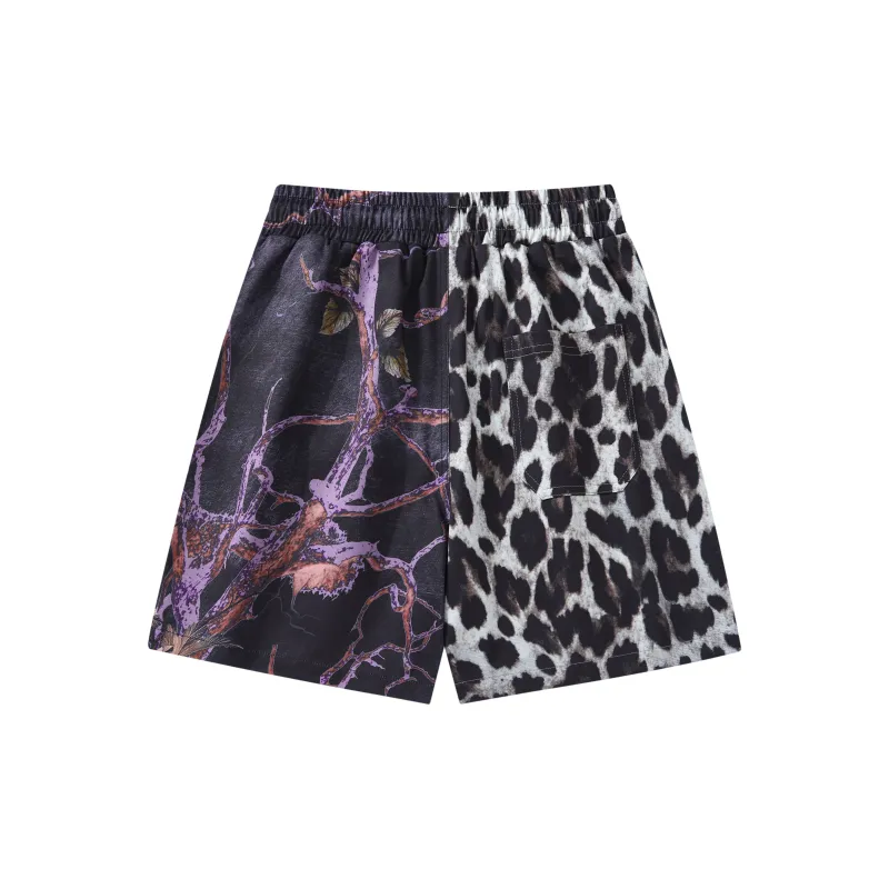 DNBH Dual Tone Collection Leopard Print Collection Casual Shorts Unisex-1