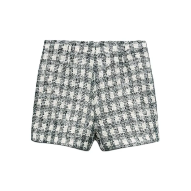 ZARA Casual Shorts Women's Nude/Sea Blue-1