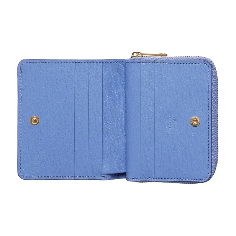 GUCCI Leather Wallet Mini Unisex Light Purple-3